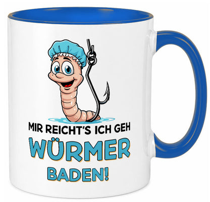 Mir reichts ich geh Würmer Baden | Angler Angeln Geschenk Humor Geschenkidee