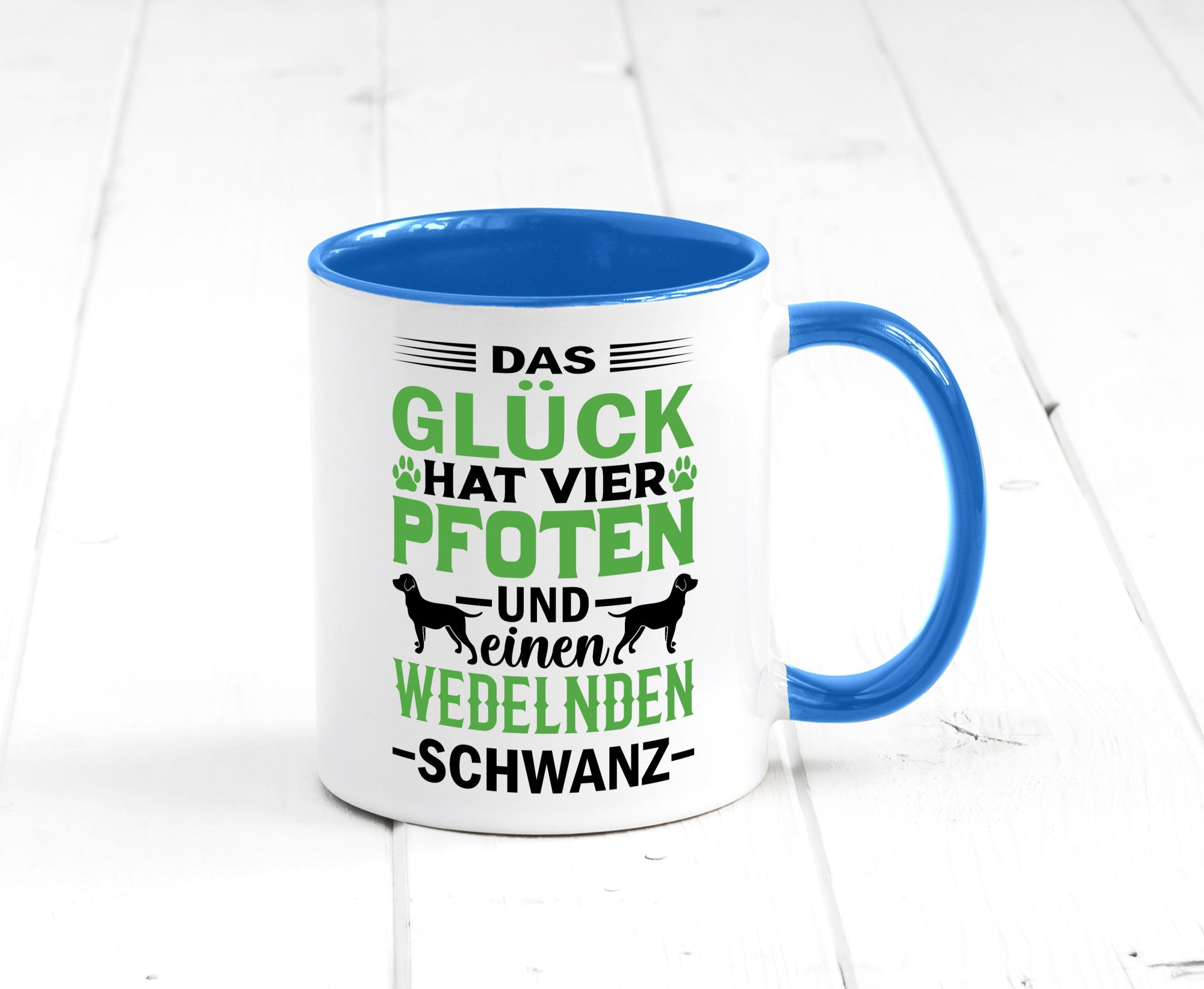 Das Glück hat 4 Pfoten | Hundeliebhaber Ich liebe Hunde Geschenk Tierliebhaber