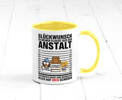Glückwunsch zur Flucht | Arbeitskollegen Berufswechel Humor Arbeit Kollegen