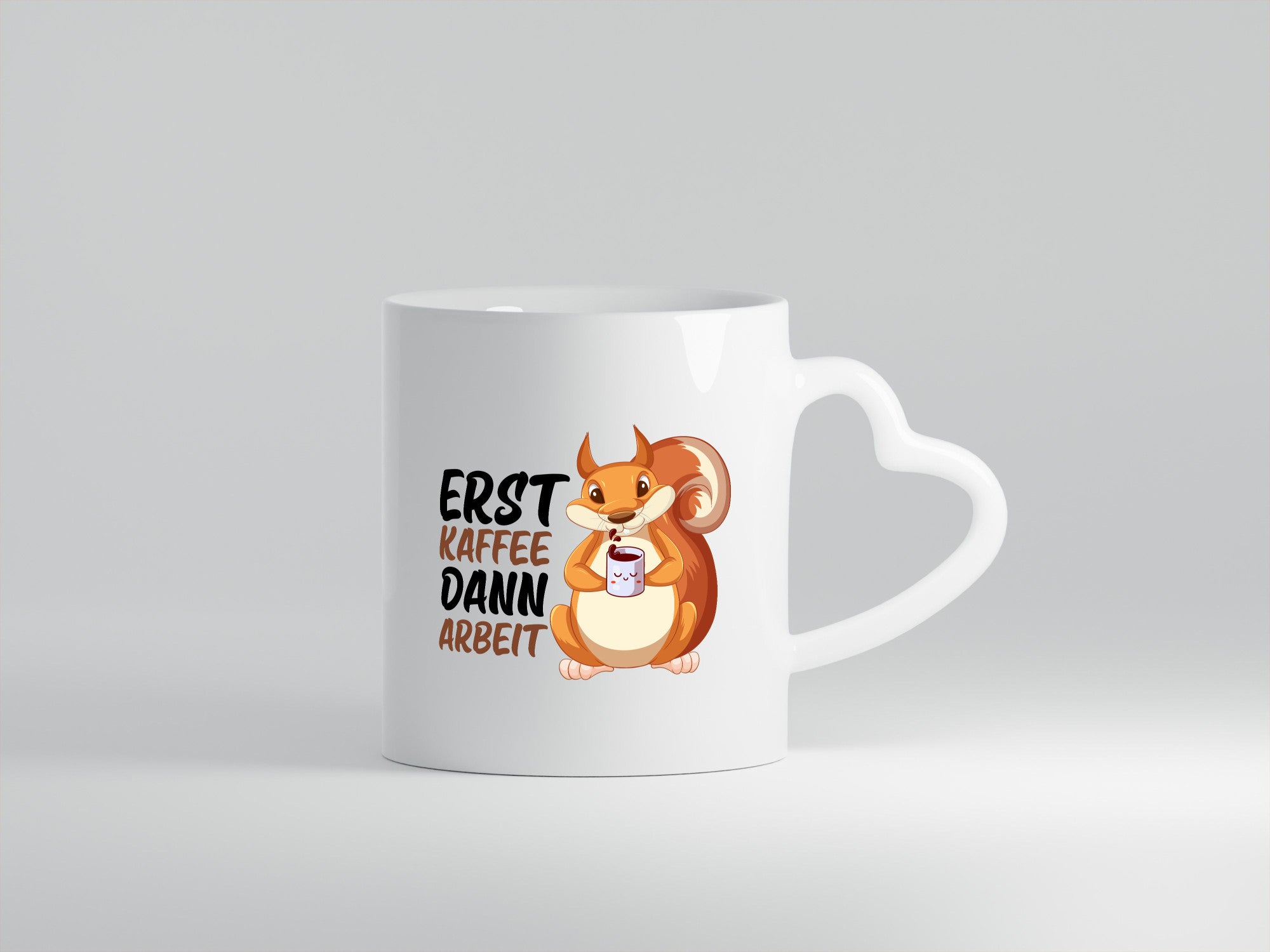 Erst Kaffee dann Arbeit | Büro Eichhörnchen Kaffeefreund Humor Kollegen