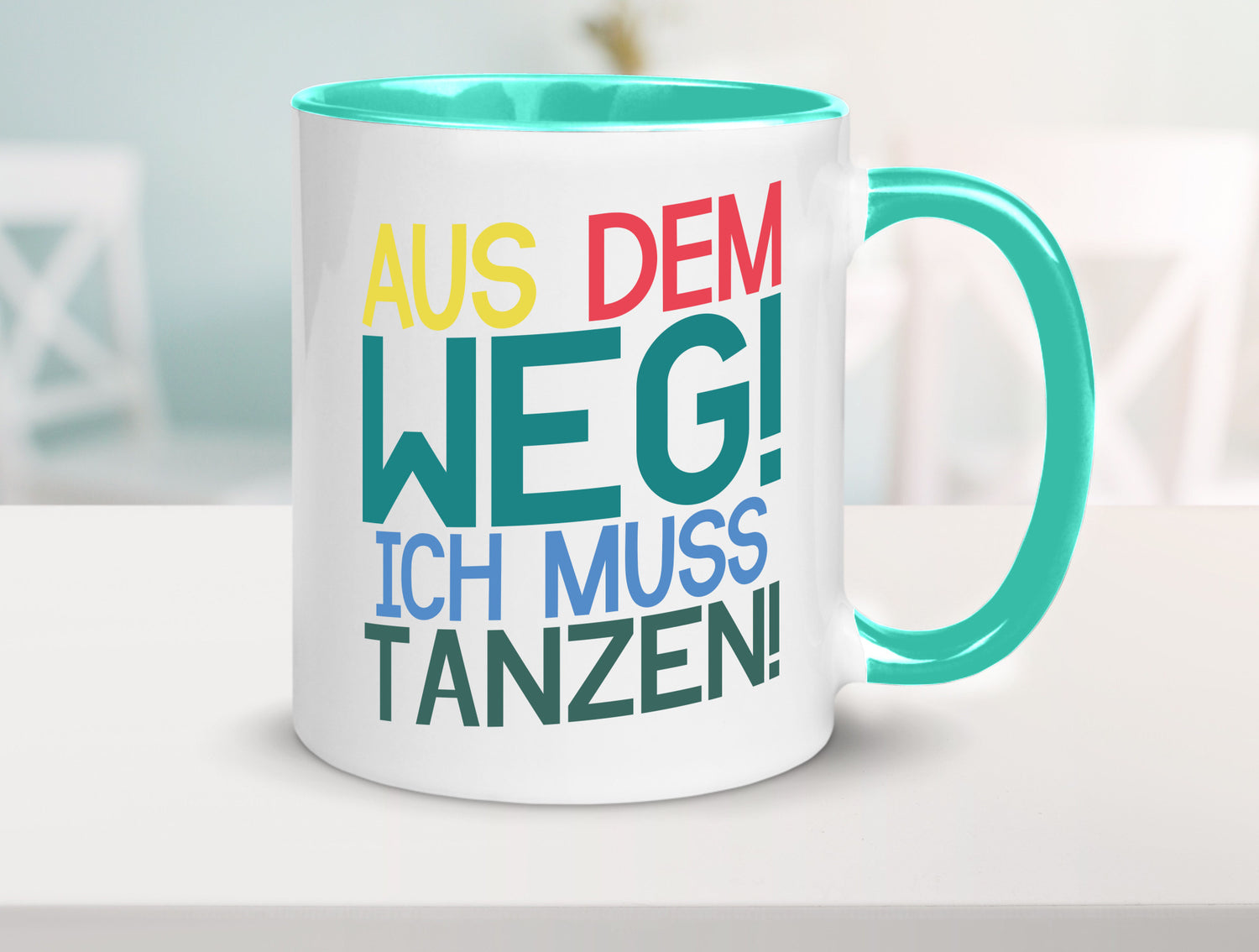 Aus dem Weg ich muss tanzen | Party Rausch Dancen Geschenkidee Humor Tasse