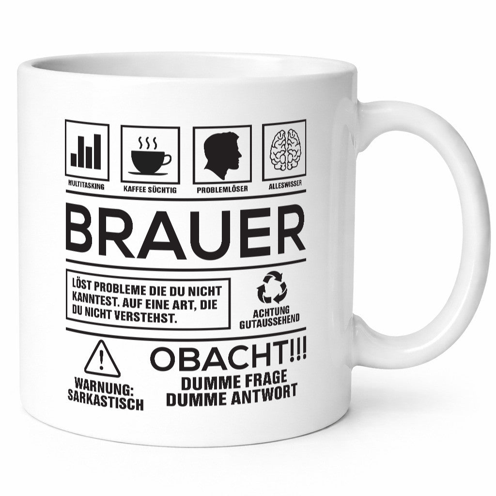 Achtung Probleme Brauer | Bier Brauerei Humor Geschenkidee Tasse