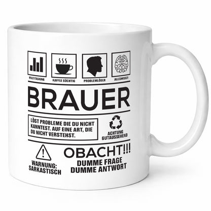 Achtung Probleme Brauer | Bier Brauerei Humor Geschenkidee Tasse
