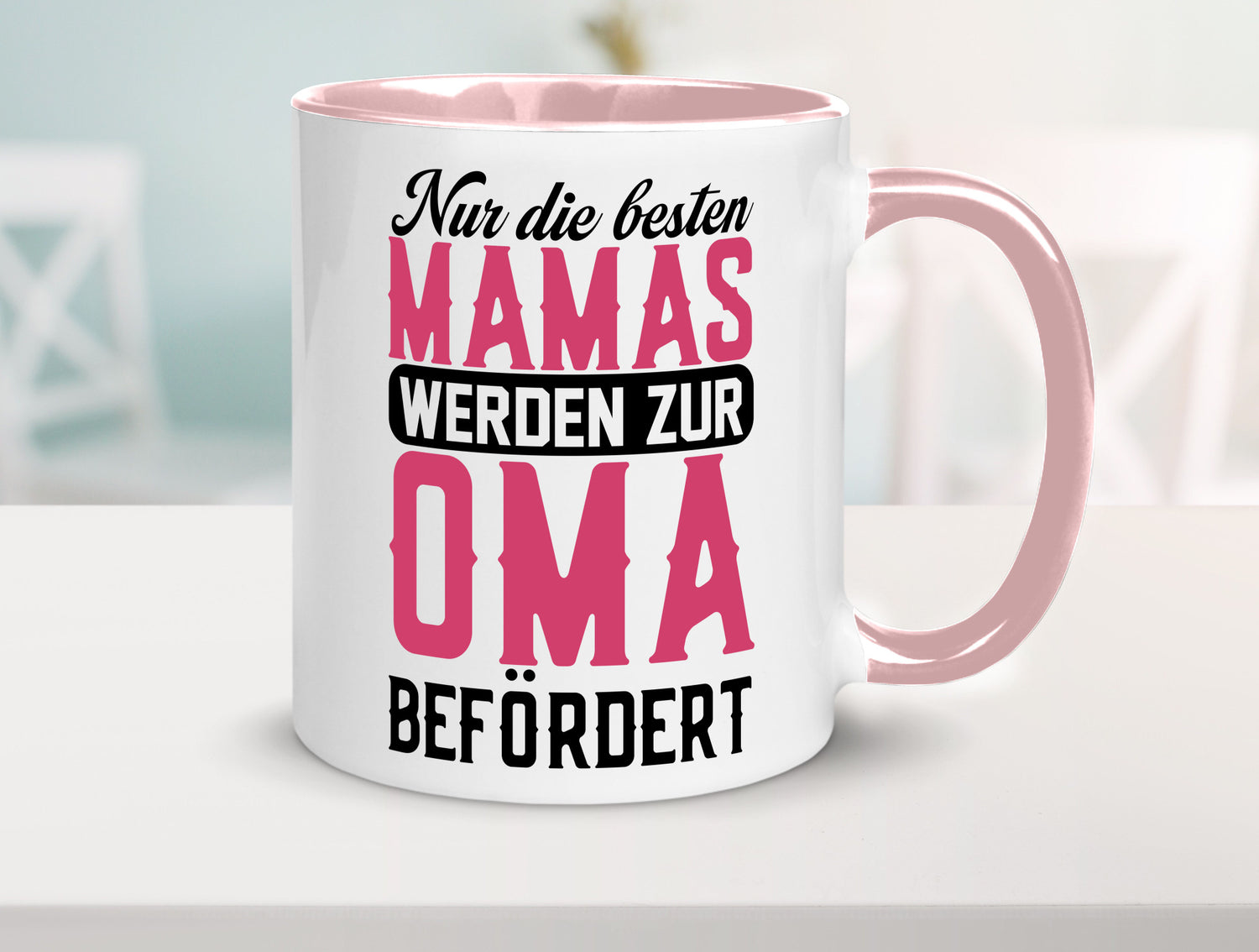 Beste Mama wird zur Oma befördert | Großmutter lustiger Spruch Geschenk Familie