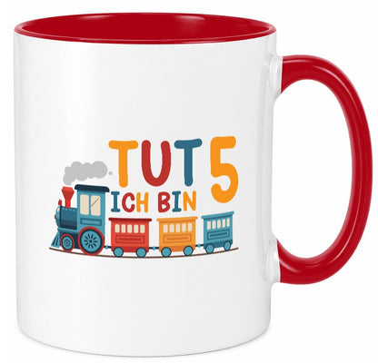 5. Geburtstag | 5 Jahre Eisenbahn Zug junge lustiger Spruch Geschenk Tasse