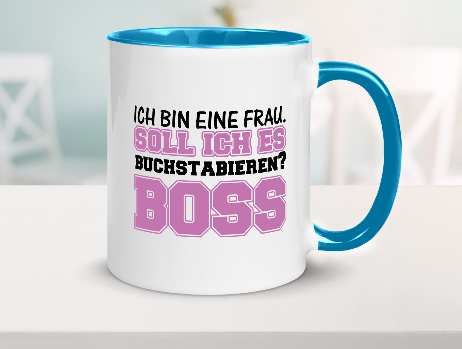 Ich bin der Boss Geschenk Humor Geschenkidee lustiger Spruch Tasse