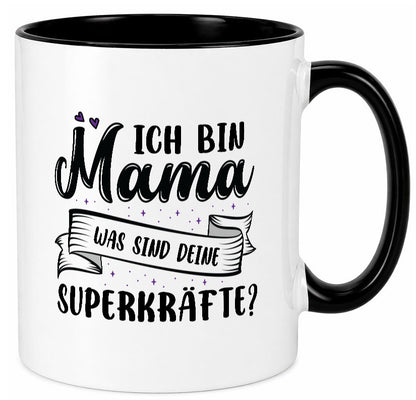 Superheldin Mama | Muttertag superkraft lustiger Spruch Geschenk Familie Tasse