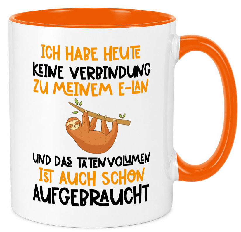 Tatenvolumen aufgebraucht | Spruch Humor Faultier Tierliebhaber Geschenkidee