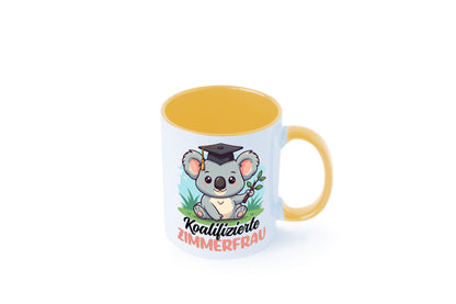 Koalifizierte Zimmerfrau| Holzbau | Handwerkerin lustiger Spruch Geschenk Humor