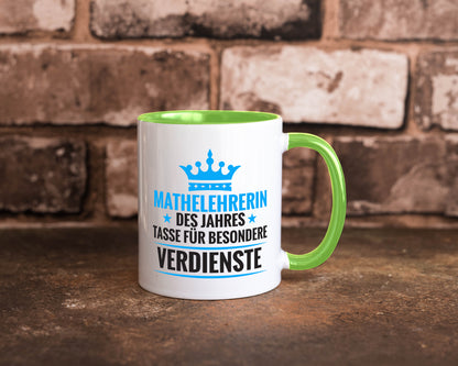 Besonderer Verdienst: Mathelehrerin | Lehrer Mathe Humor Geschenkidee Tasse