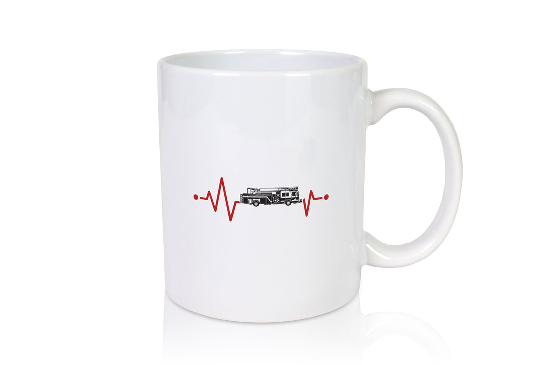 Herzschlag | Feuerwehrfahrzeug Feuerwehr Humor Geschenkidee Tasse