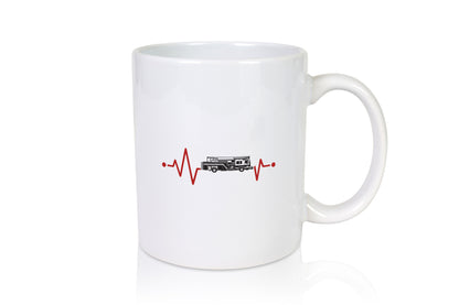 Herzschlag | Feuerwehrfahrzeug Feuerwehr Humor Geschenkidee Tasse