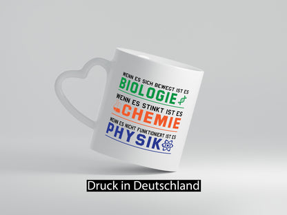 Biologie, Chemie, Physik | Reagenzglas lustig Humor Geschenkidee Geschenk Tasse