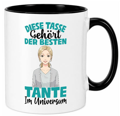 Im Universum: Tante | Nichte Schwester Familie lustig Geschenkidee Geschenk Tasse