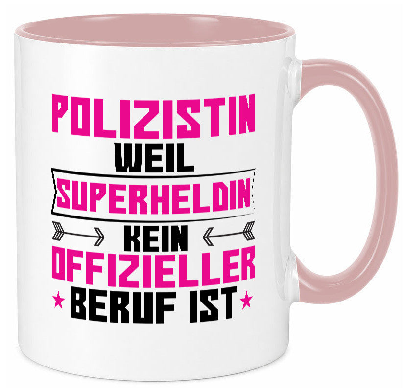 Superheldin Polizistin | Beruf Polizei Humor Arbeit Kollegen Büro Geschenkidee Tasse