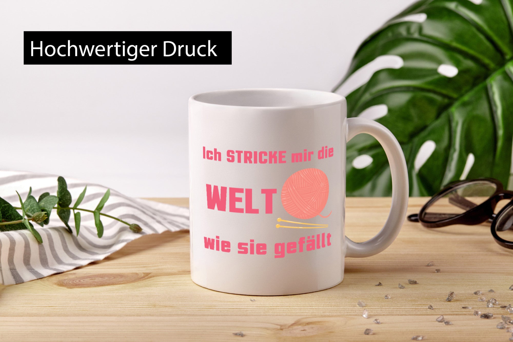 Ich stricke mir die welt wie sie gefällt | Häkeln lustiger Spruch Geschenk