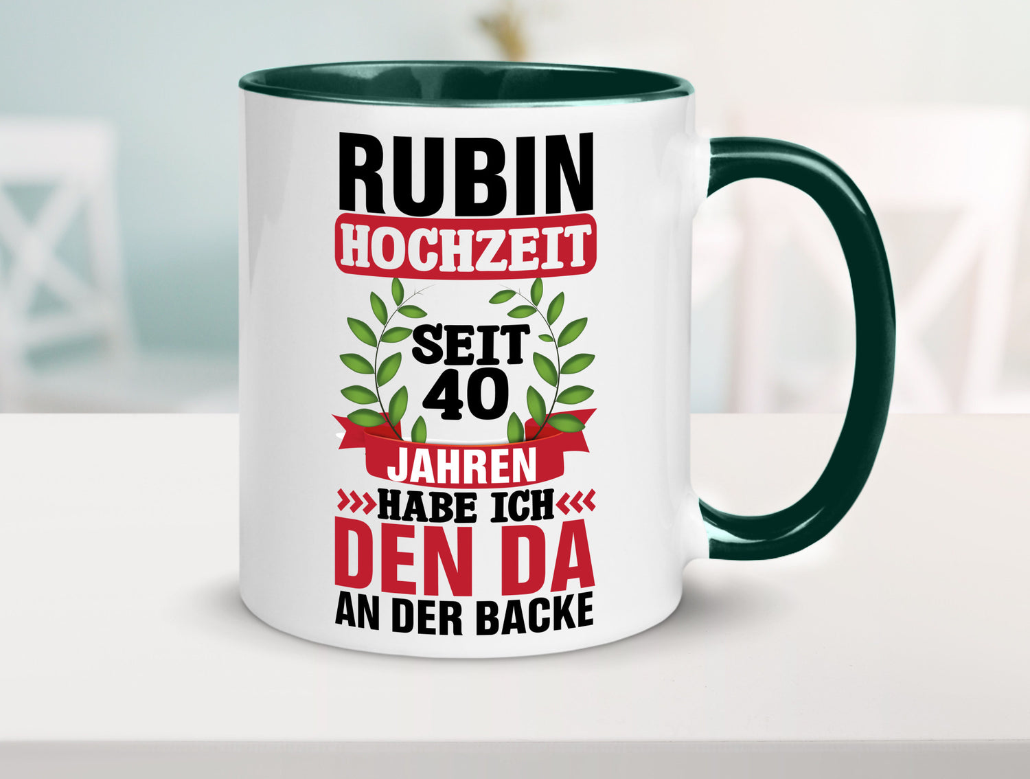 Rubin Hochzeit | 40 Jahre Verheiratet Humor Geschenkidee Tasse