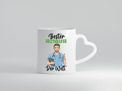 Bester Arzthelfer | Fachangestellter Medizin v2 Geschenk Humor Geschenkidee Tasse