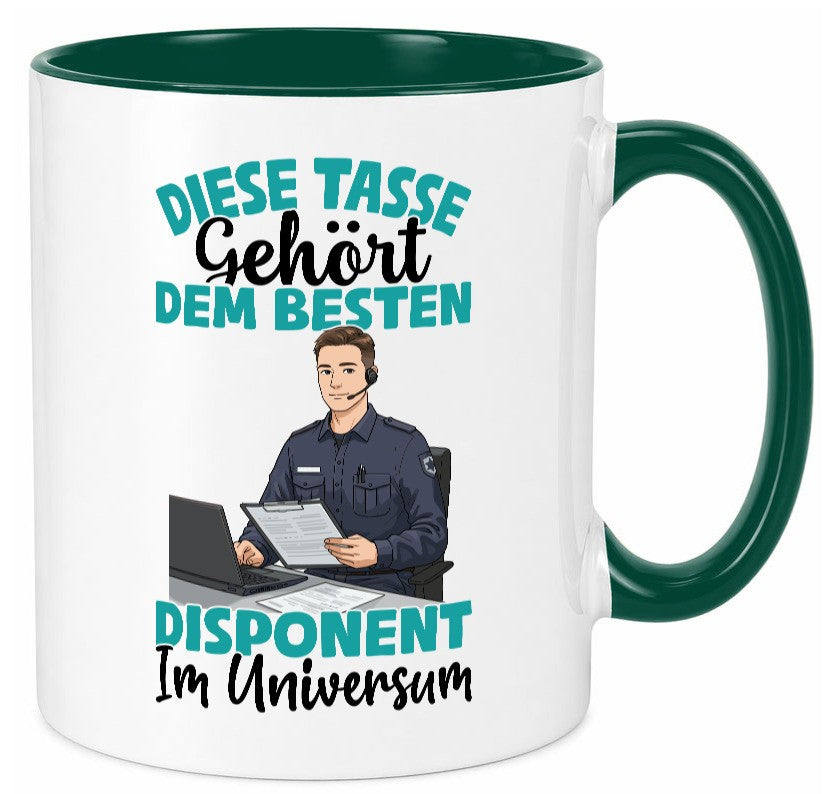Im Universum: Disponent | Zuteiler Humor Geschenkidee Tasse