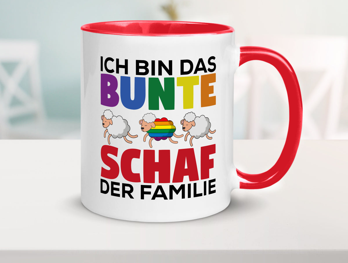 LGBTQ+ Tasse | Buntes Schaf Regenbogen Humor Geschenkidee