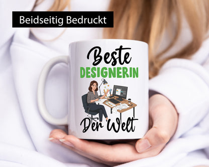 Beste Designerin | Mode v2 Humor Geschenkidee Tasse