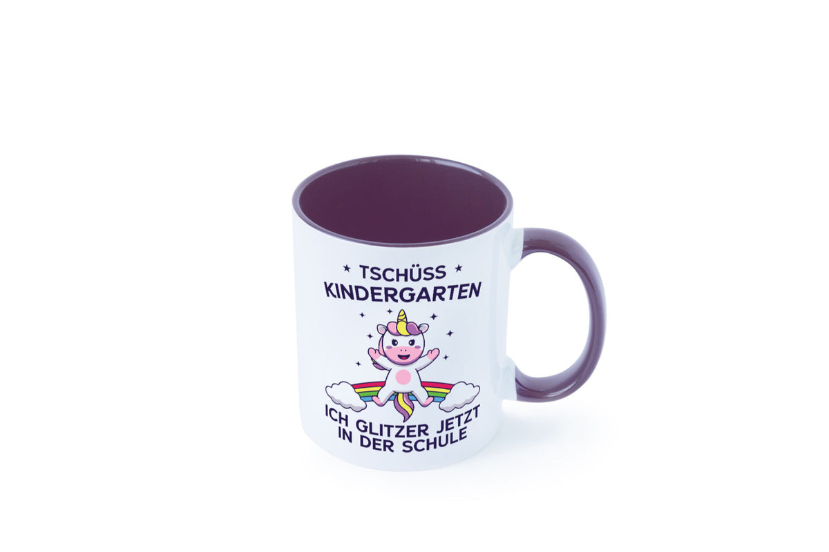 Kindergarten, jetzt Schule | Einhorn Geschenk Humor Geschenkidee lustiger Tasse