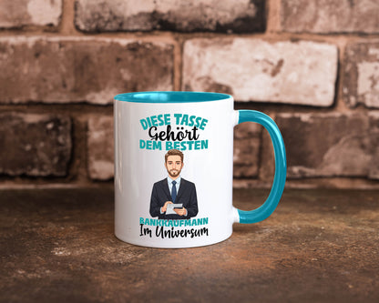 Im Universum: Bankkaufmann | Kaufmann Bank Kaufleute Geschenkidee Humor Tasse