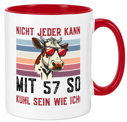 Mit 57 so gut aussehen | 57. Geburtstag Landwirt Bauer v2 lustig Geschenkidee Tasse