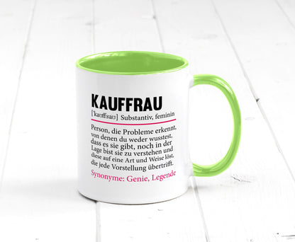 Kauffrau | Humor Spruch Definition Kauffrauen Geschenkidee Tasse