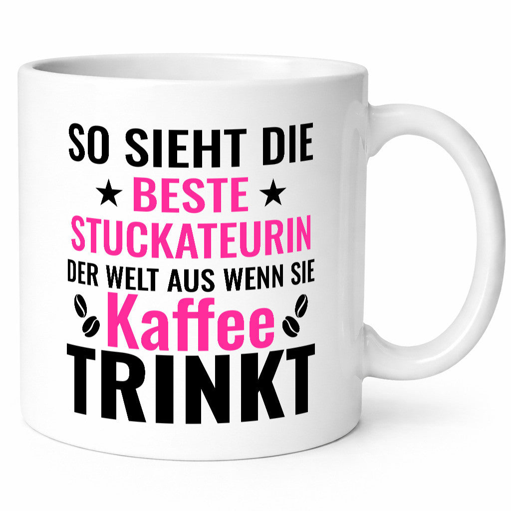 Kaffee trinkt: Stuckateurin | Innenausbau Geschenk Humor Geschenkidee lustiger