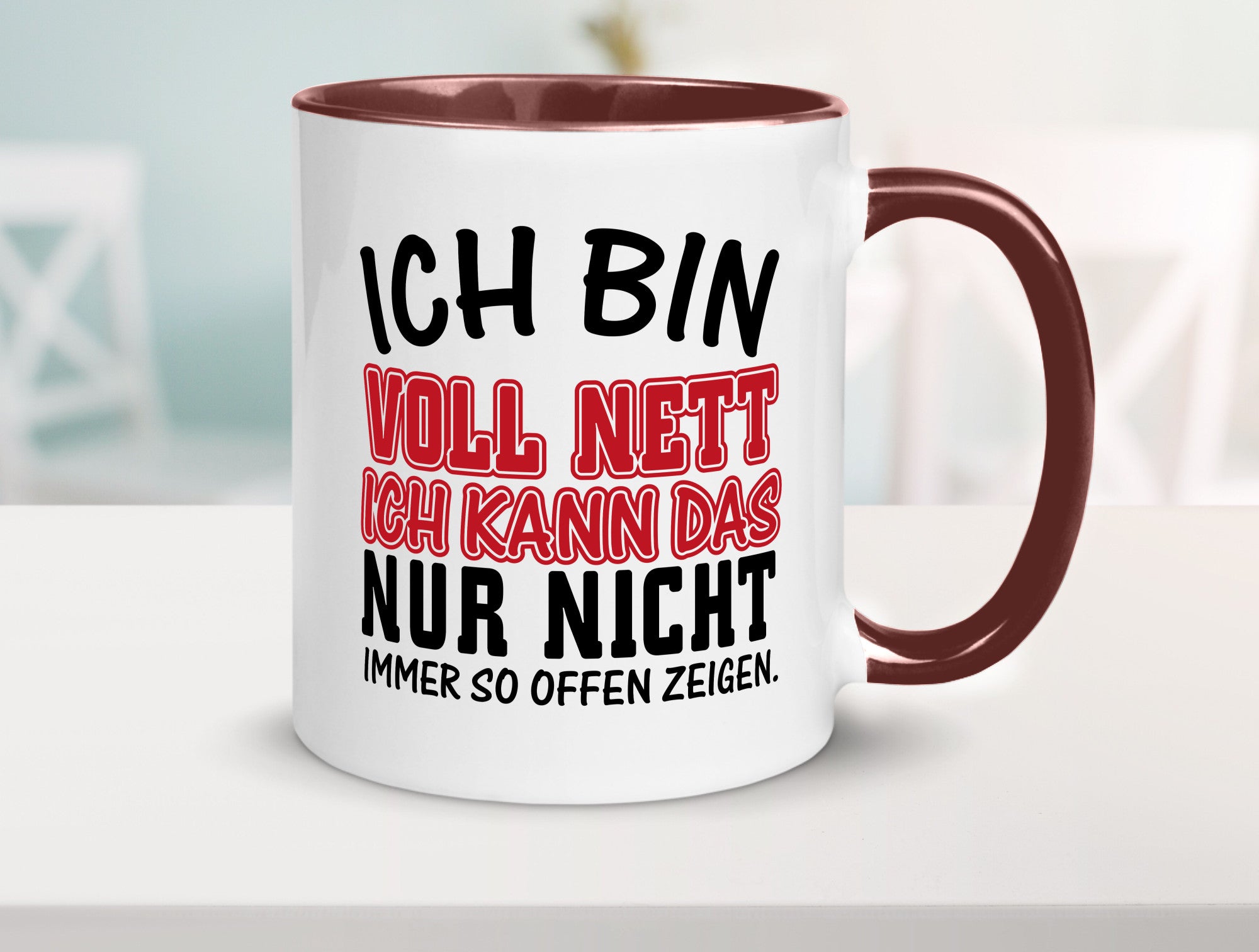 Ich bin voll nett Geschenkidee Humor Tasse