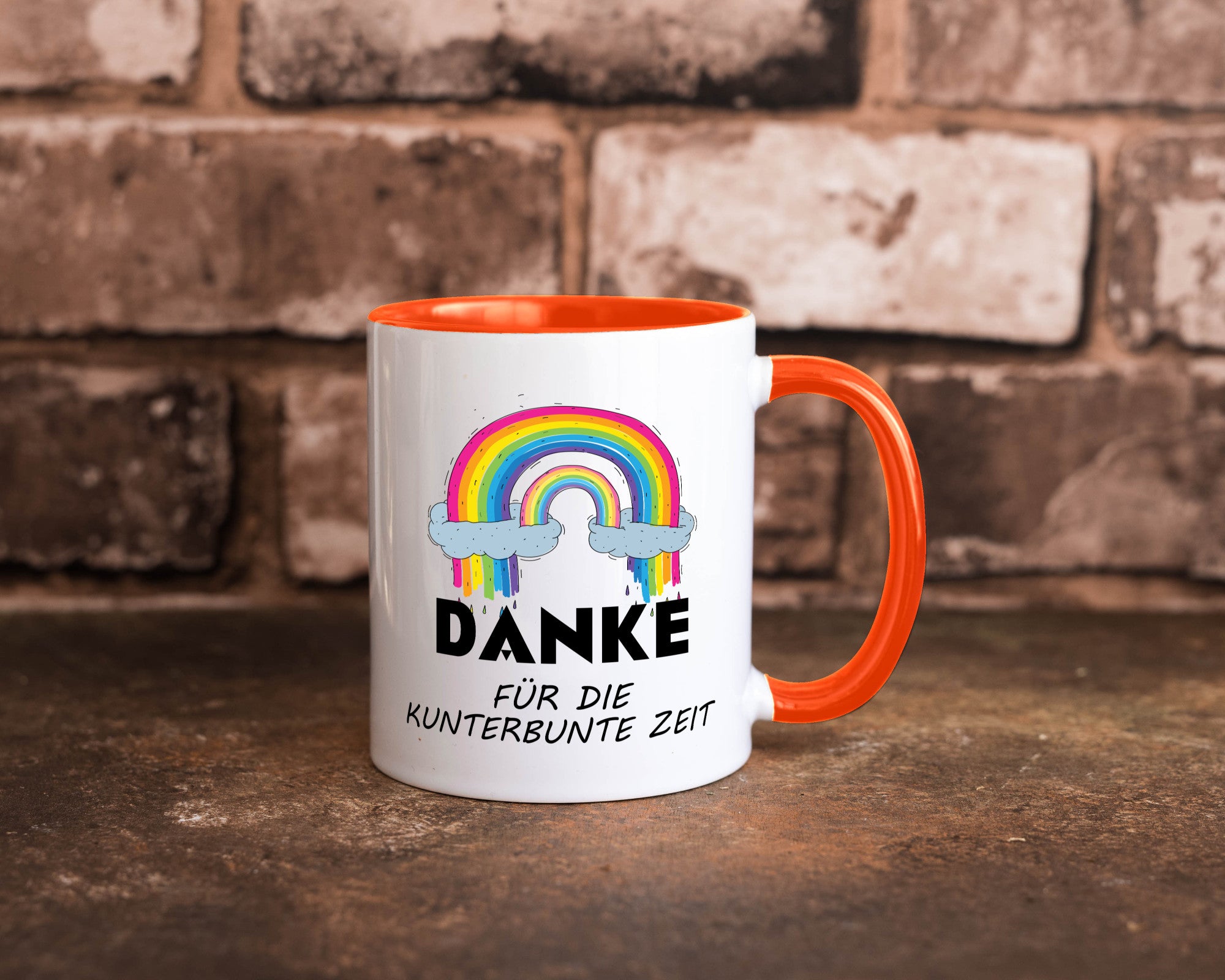 Danke für die Kunderbunte Zeit | Regenbogen lustiger Spruch Geschenk Humor