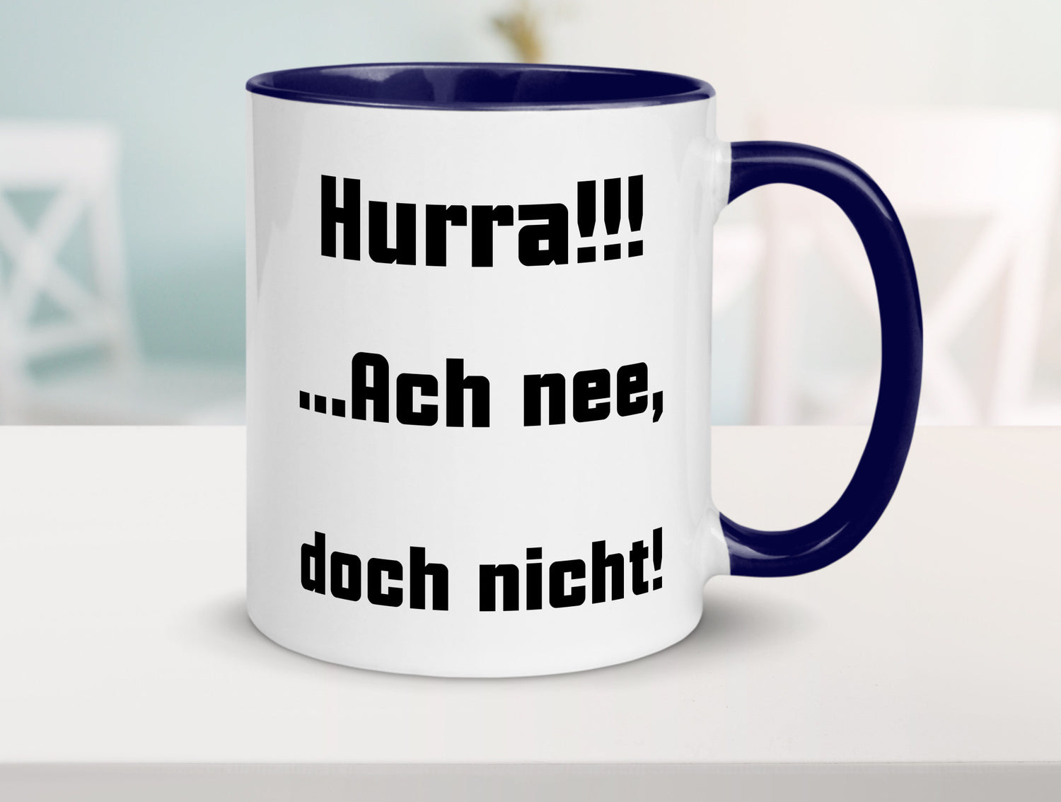 Hurta ach nee, doch nicht Geschenk Humor Geschenkidee lustiger Spruch Tasse