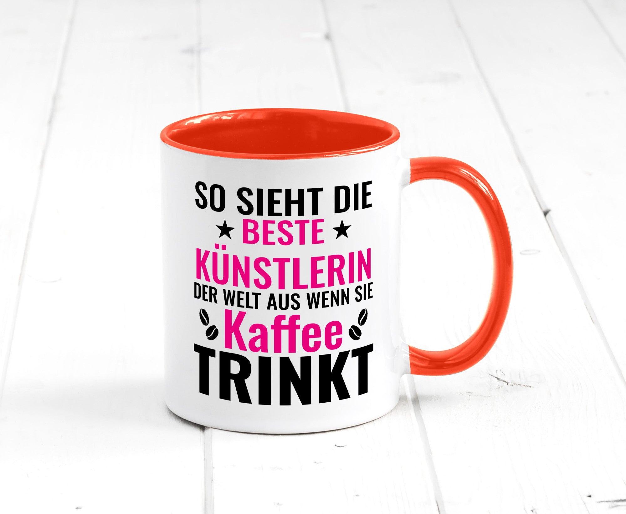 Kaffee trinkt: Künstlerin | Kunst Geschenk Humor Geschenkidee lustiger Spruch