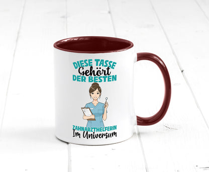 Im Universum: Zahnarzthelferin | Zahnmedizin Humor Geschenkidee Tasse