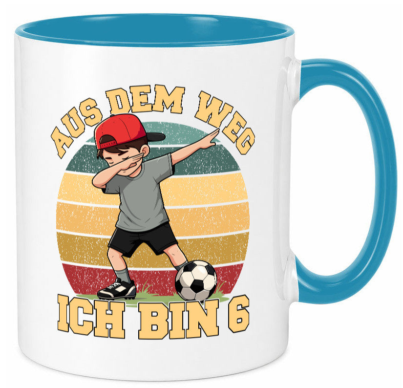 6. Geburtstag | 6 Jahre Fußball Junge Fußballer Geschenk Geschenkidee lustiger Tasse