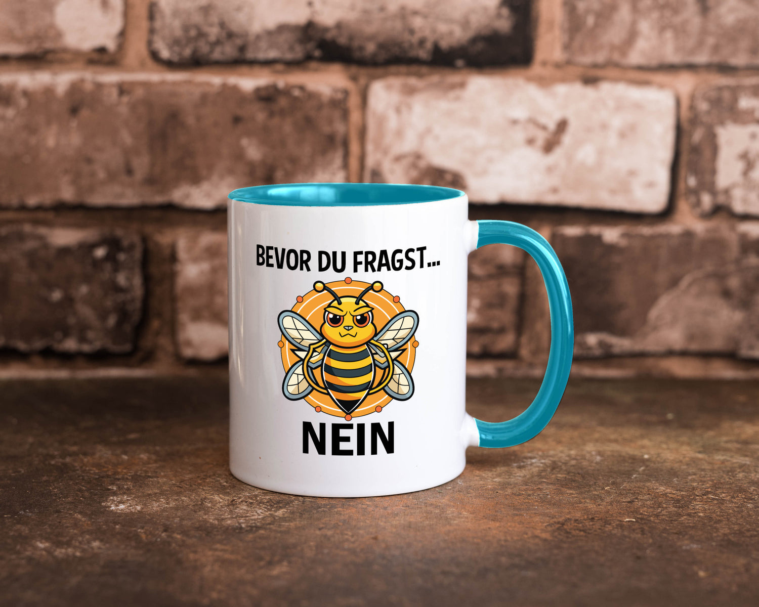 Bevor du fragst... Nein | Hummeln v2 lustig Humor Geschenkidee Geschenk Tasse