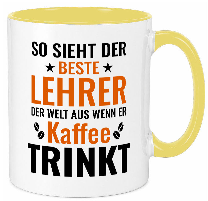 Kaffee trinkt: Lehrer | Schule Beruf Schüler Geschenk Arbeit Kollegen Büro