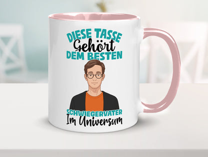 Im Universum: Schwiegervater |Schwiegersohn | Beziehung Geschenkidee Familie Tasse