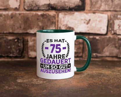 75 Jahre gedauert um so gut auszusehen | 75. Geburtstag Humor Geschenkidee Tasse