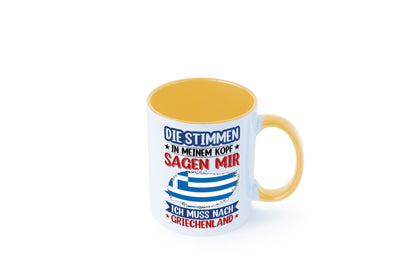 Griechenland | Urlaub Stimmen in meinem Kopf Traumland Humor Geschenkidee Tasse