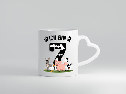 7 Geburtstag | Jahre Farmer Kind lustiger Spruch Geschenk Geschenkidee Tasse