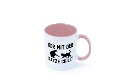 Mit der Katze | Chillen Katzenliebhaber Tierfreund lustiger Spruch Geschenk