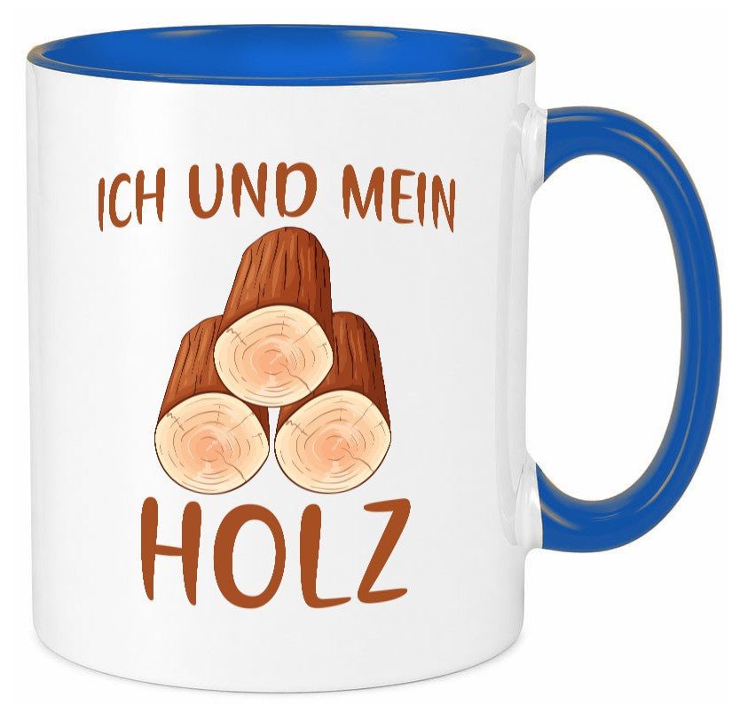 Ich und mein Holz | liebhaber Holzfäller lustiger Spruch Geschenk Humor Tasse