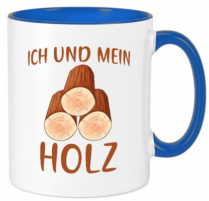 Ich und mein Holz | liebhaber Holzfäller lustiger Spruch Geschenk Humor Tasse