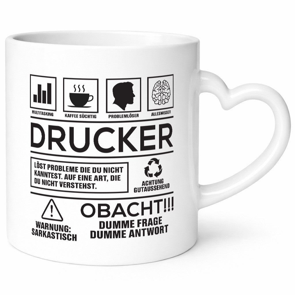 Achtung Probleme Drucker | Druckerei Print Medien Humor Geschenkidee Tasse