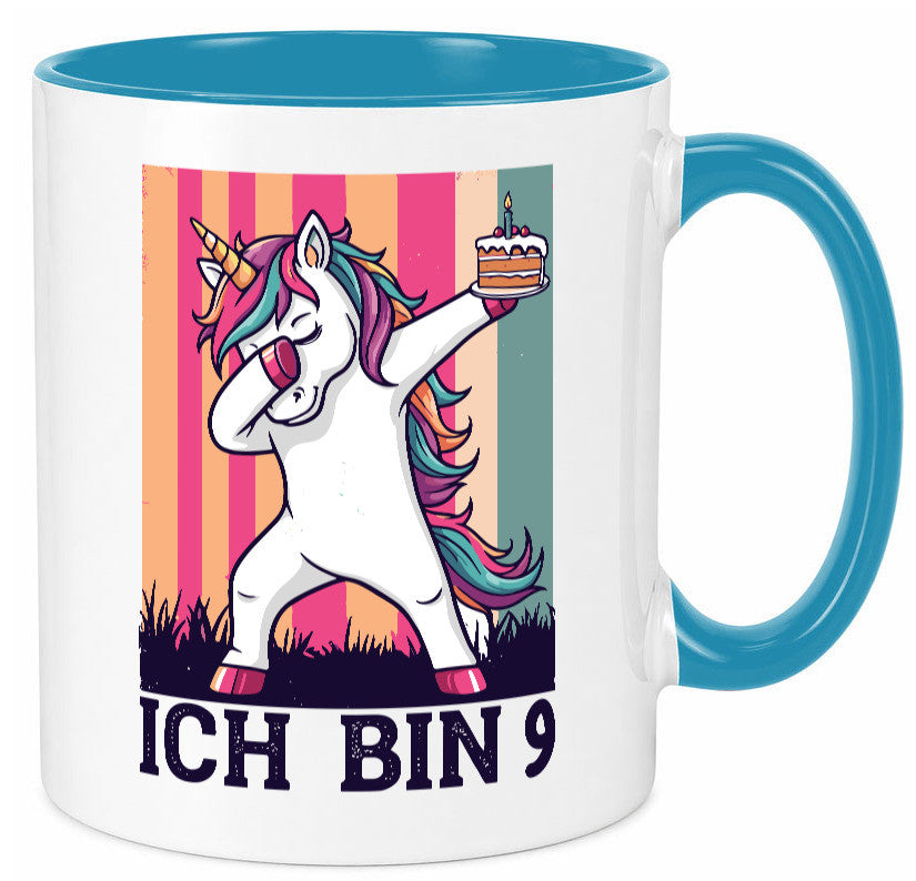 9 Geburtstag | Einhorn Damping Mädchen Humor Geschenkidee Tasse