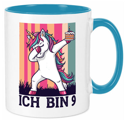 9 Geburtstag | Einhorn Damping Mädchen Humor Geschenkidee Tasse