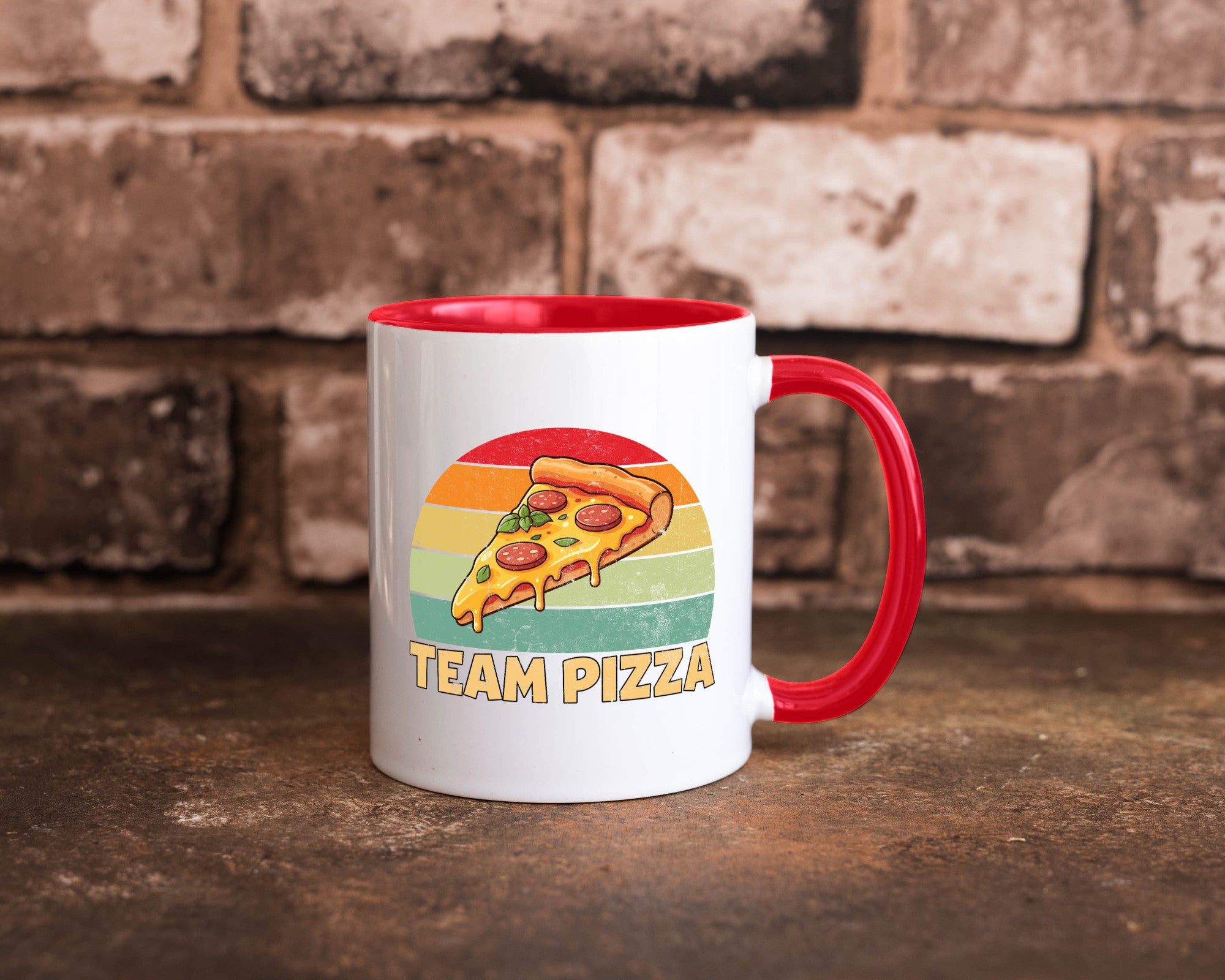 Team Pizza | Pizzaliebhaber Lover v2 Geschenkidee Humor Tasse