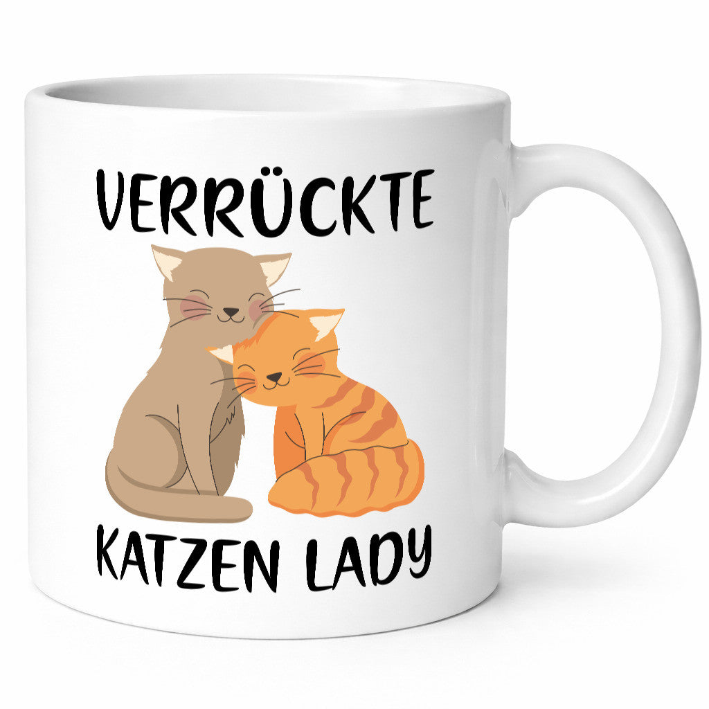 Verrückte Katzen Lady | Ich liebe Katzenliebhaber Geschenk Tierliebhaber Humor Tasse